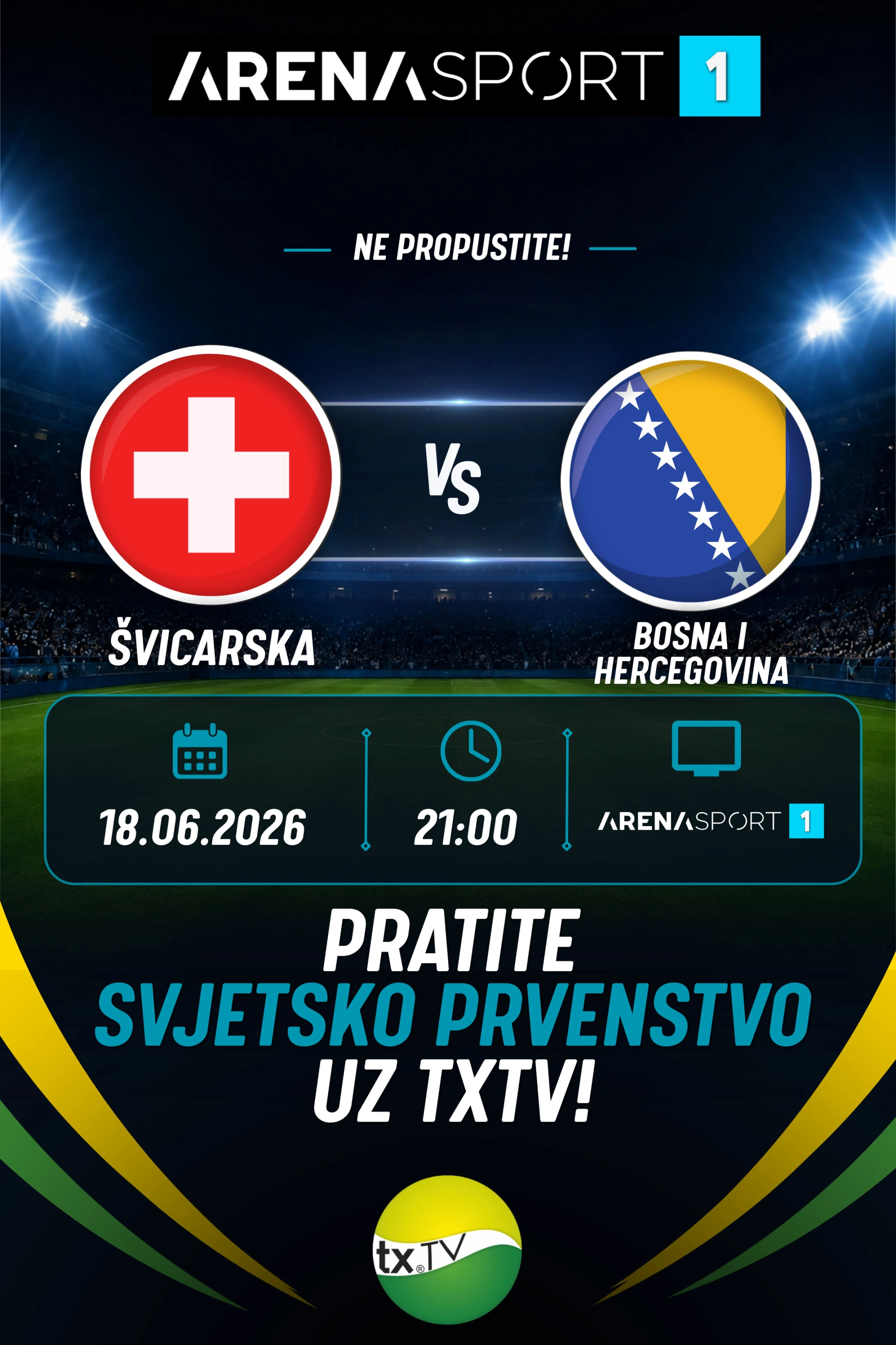 Svjetsko prvenstvo 2026 na Arena Sport kanalima!